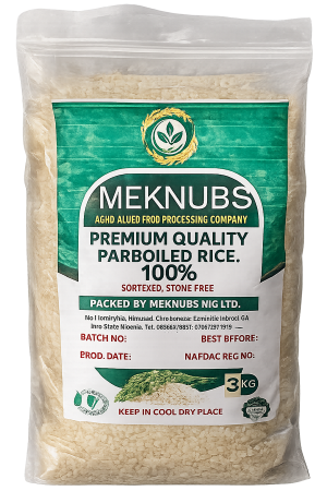 Meknubs Premium Quality Parboiled Rice – 3kg