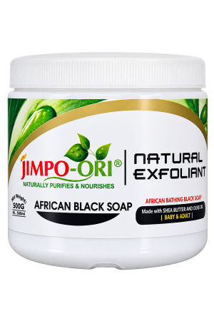 Jimpo-ORI Natural Exfoliate African Bathing Black Soap (500g)