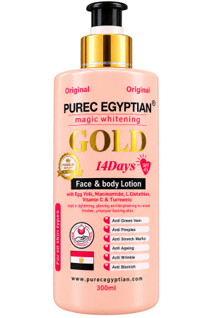 Purec Egyptian Magic Whitening GOLD 14 Days Face & Body Lotion (300ml)