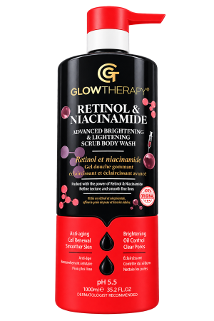 GlowTherapy Retinol & Niacinamide Advanced Brightening & Lightening Scrub Body Wash (1000ml / 35.2 fl oz)