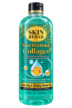 Skin Rehab Niacinamide Collagen Hydrating & Glowing Shower Gel (1000ml / 33.8 fl oz)