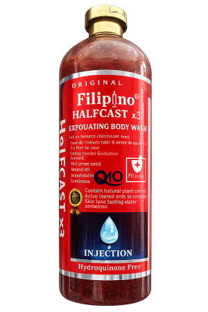 Filipino Halfcast X3 Exfoliating Body Wash Q10 Brightening Glow Shower Gel (1000ml)