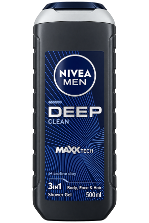 NIVEA MEN Deep Clean 3in1 Shower Gel (500ml)