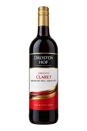 Wine – Drostdy Hof Smooth Claret Medium Dry Red Wine – Red – 1 Piece – 750 mL