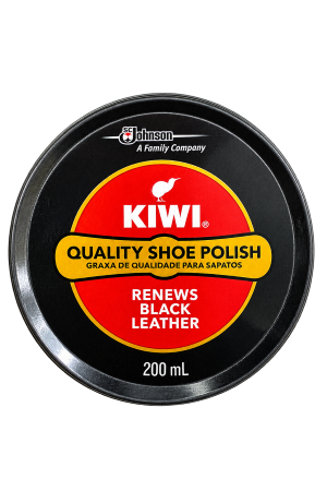 Kiwi Quality Shoe Polish Renews Black Leather – 200 mL, 1 Piece