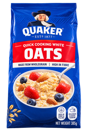 Oats – Quaker Quick Cooking White Oats – Original – 1 Pack – 385g