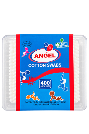 Cotton Swabs – Angel Cotton Swabs – White – 1 Pack – 400 Pieces