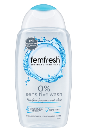 Intimate Wash – Femfresh 0% Sensitive Wash – Fragrance-Free – 1 Piece – 150ml e