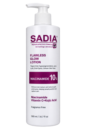 Sadia Flawless Glow Lotion Niacinamide 10% – 500ml – 1 Bottle