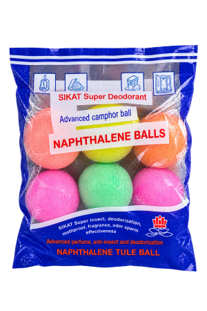 SIKAT Super Deodorant Naphthalene Balls – 6 Balls, 1 Pack