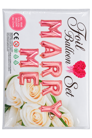 Foil Balloon Set – MARRY ME – 7 Pieces