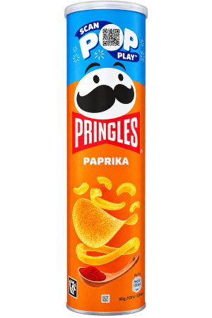 Potato Crisps – Pringles Paprika Potato Crisps – Paprika – 1 Can – 165g