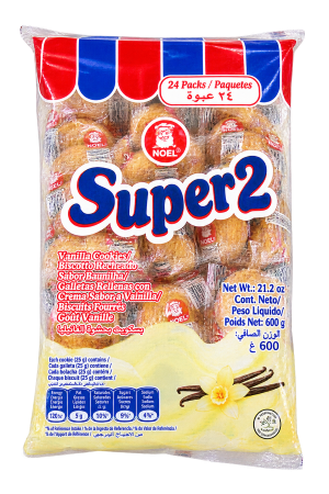 Biscuit – Noel Super 2 Vanilla Cookies – Vanilla – 24 Packs – 600g