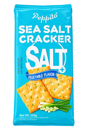 Crackers – Peppito Sea Salt Cracker – Vegetable Flavour – 1 Pack – 206g