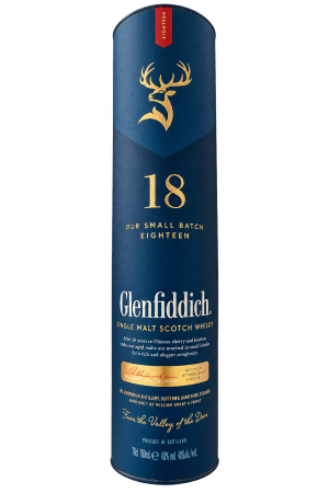 Glenfiddich 18 Year Old Single Malt Scotch Whisky – 700ml – 1 Bottle