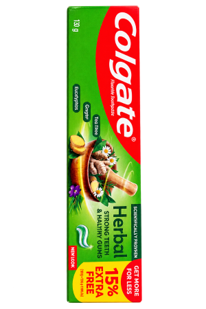 Colgate Herbal Fluoride Toothpaste Eucalyptus, Ginger & Tea Tree – 130g – 1 Pack