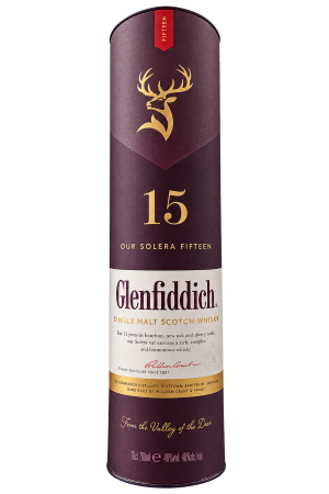 Glenfiddich 15 Year Old Our Solera Fifteen Single Malt Scotch Whisky – 700ml – 1 Bottle