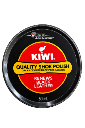 Kiwi Quality Shoe Polish Renews Black Leather – 50 mL, 1 Piece