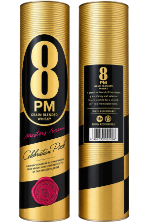 Grain Blended Whisky – 8PM Masters Reserve Celebration Pack – Original – 1 Pack – 1L