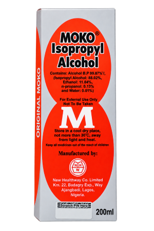 MOKO Isopropyl Alcohol – 200ml, 1 Piece