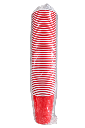 Red Fancy Disposable Party Cups – 50 Pieces