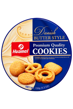 Tin Cookies – Huamel Danish Butter Style Premium Quality Cookies – Original – 1 Tin – 150g