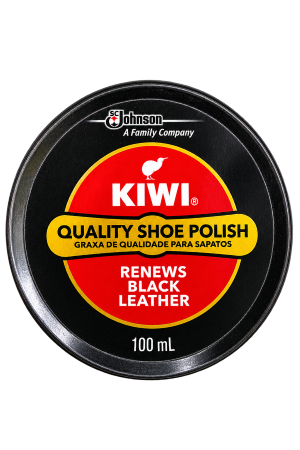 Kiwi Quality Shoe Polish Renews Black Leather – 100 mL, 1 Piece