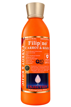 Filipino Original Carrot & Kojic Q10 Injection Body Lotion SPF 45, Hydroquinone Free, 500ml – 1 Bottle