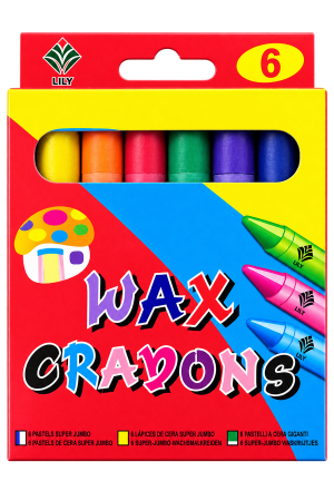 Lily Wax Crayons – 6 Pieces Super Jumbo