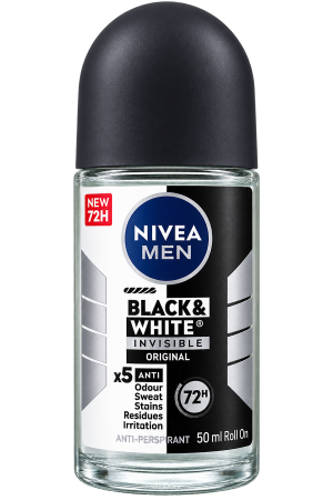NIVEA MEN Black & White Invisible Original Anti-Perspirant Roll-On