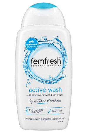 Femfresh Active Wash with Ginseng Extract & Silver Ions – 1 Bottle – 250ml
