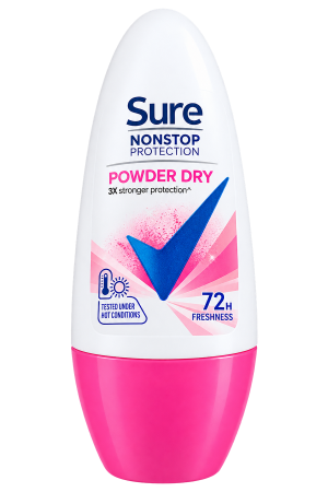 Sure Nonstop Protection Powder Dry Anti-Perspirant Roll-On – 50ml