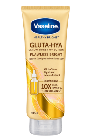 Vaseline Healthy Bright Gluta-Hya Serum Burst UV Lotion Flawless Bright 330ml – 1 Piece