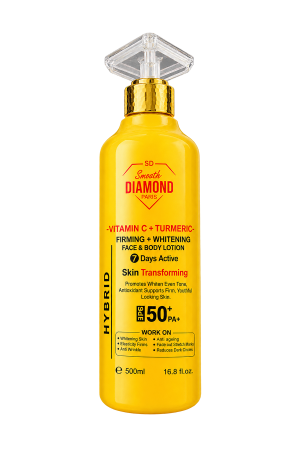 Body Lotion – Smooth Diamond Paris Vitamin C + Turmeric Firming + Whitening Face & Body Lotion – Yellow / Vitamin C + Turmeric – 1 Piece – 500 mL