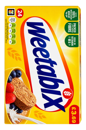 Cereal – Weetabix Wholegrain Wheat – Original – 1 Pack – 24 Biscuits