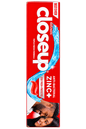 Closeup Anti-Bacterial Zinc+ Triple Fresh Formula Toothpaste – 130g – 1 Tube