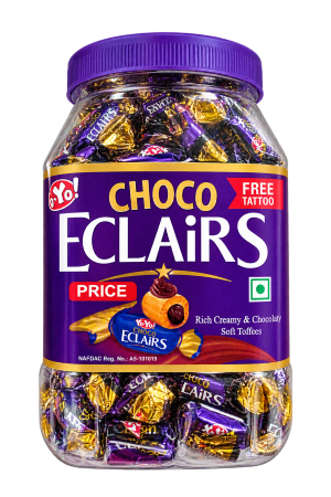 YoYo Choco Eclairs 450g, 150 Pieces – 1 Jar