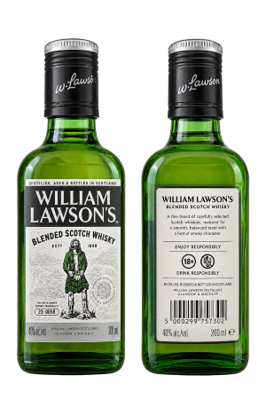 Whisky – William Lawson’s Blended Scotch Whisky – Original – 1 Bottle – 200 ml