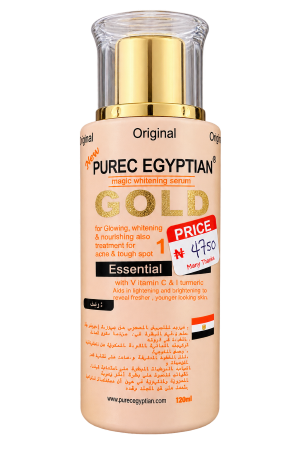 Purec Egyptian Gold Magic Whitening Serum Essential with Vitamin C & Turmeric 120ml – 1 Piece