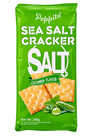 Crackers – Peppito Sea Salt Cracker – Cucumber Flavour – 1 Pack – 206g