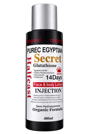 Purec Egyptian Secret Glutathione Halfcast Injection Face & Body Lotion SPF 20 14 Days 400ml – 1 Bottle