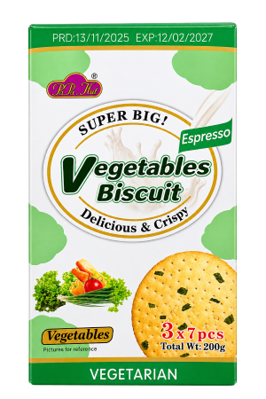 Biscuit – PaPa Hut Super Big Vegetables Biscuit – Espresso Vegetarian – 1 Pack – 200g